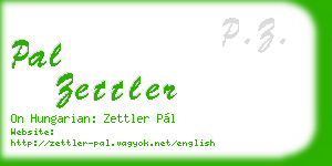 pal zettler business card